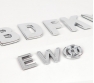 3D Adhesive Chromed Letters