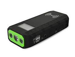 Portable car jump starter with multiple function of power bank