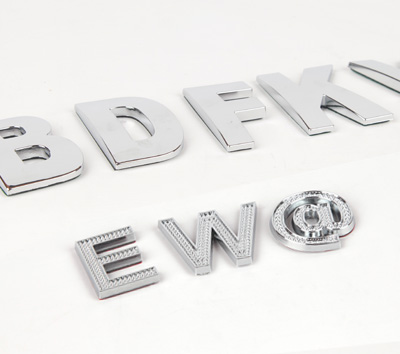 3D Adhesive Chromed Letters