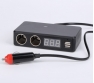 2 way socket with USB voltage display