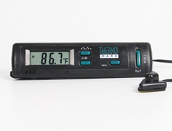 In-out thermometer & clock