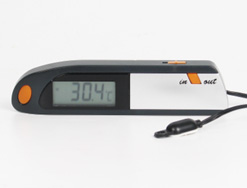 In-out thermometer with back light