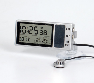 In-out digital transparent clock&thermometer