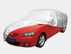 Car cover silver nylon