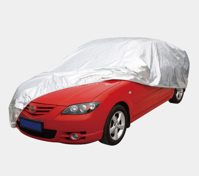 Car cover silver nylon