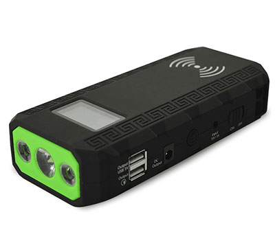 Portable car jump starter with multiple function of power bank