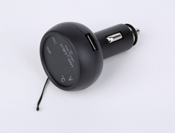 Smart plug 2.1A voltage temperature display car charger